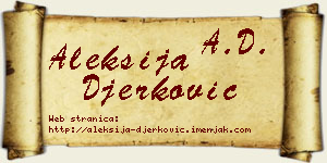 Aleksija Đerković vizit kartica